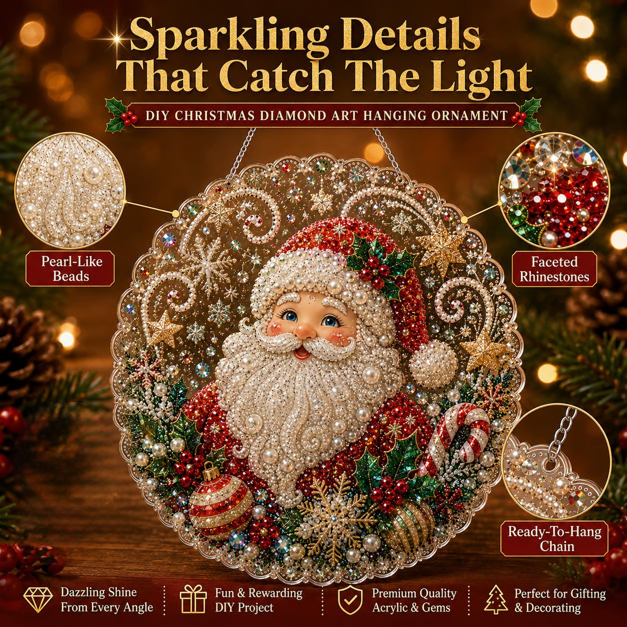 ✨ Christmas Pearl Art Hanging Ornament Kit🎅– Free Shipping 🚚
