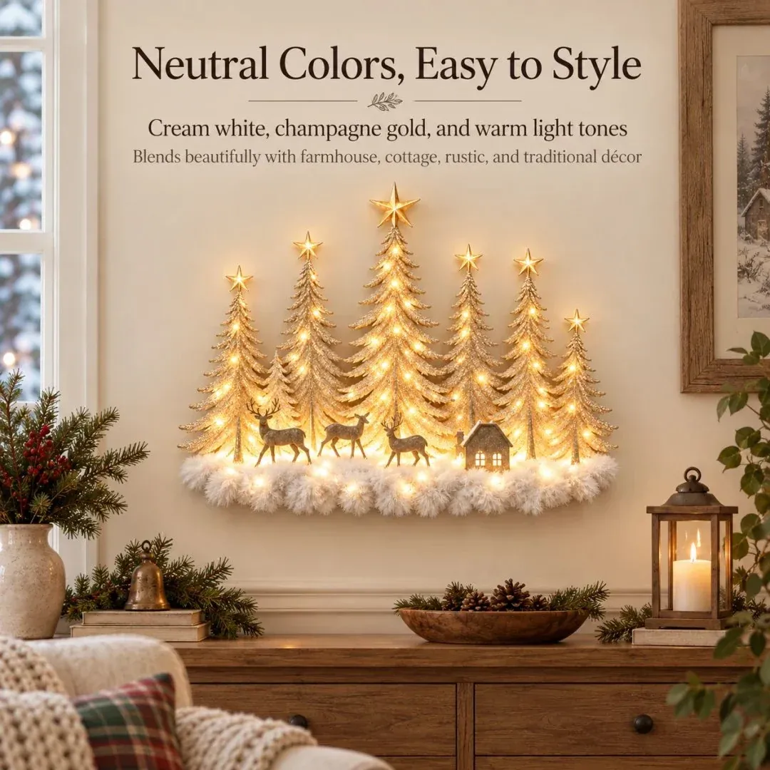 lk-23b9203af4-322994e1cb0fe2772a3a9784092718c515fbc303 🌲 Step Into an Enchanted Winter Grove: Lighted Christmas Woodland Forest Wall Decor