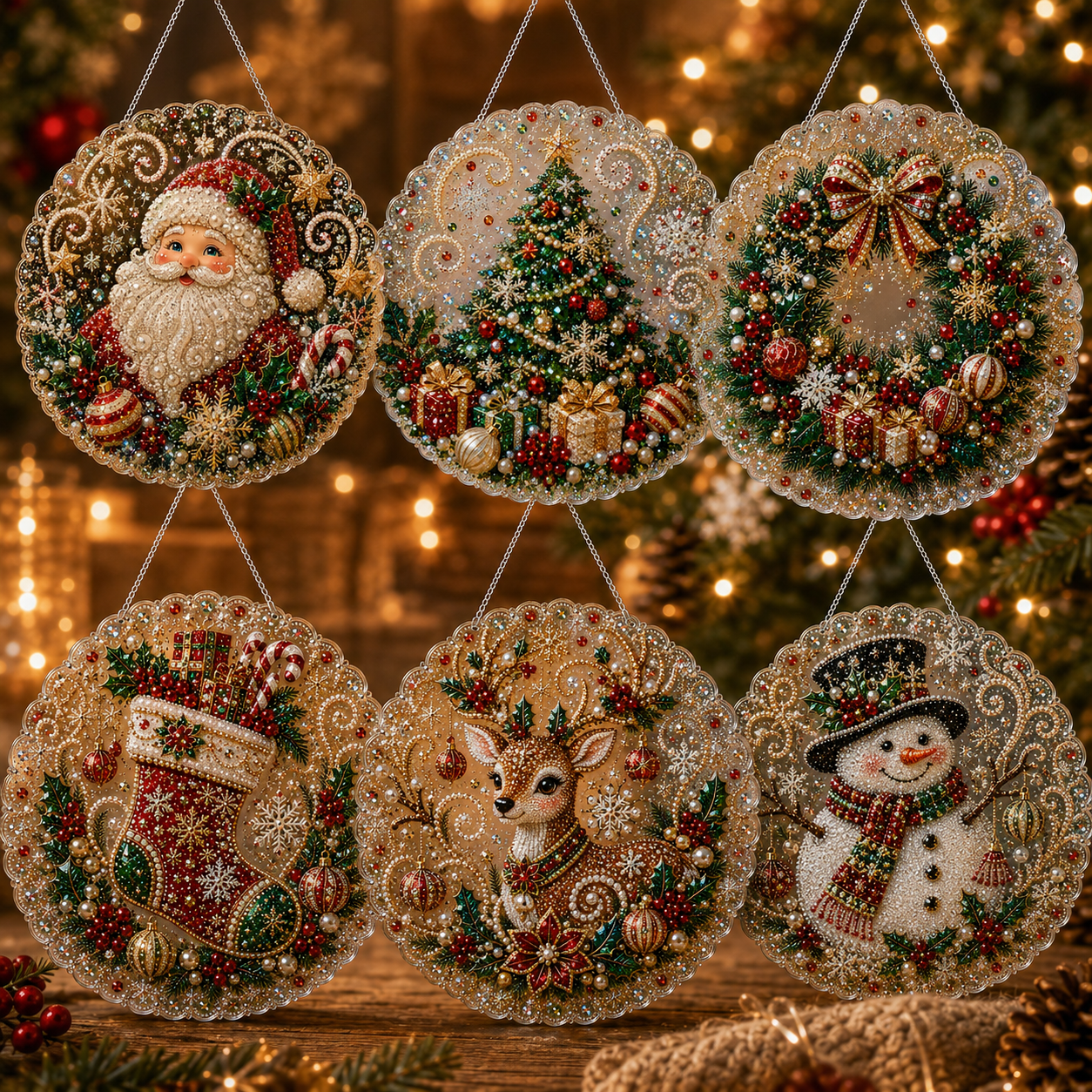 lk-240e4f17de-20-26 ✨ Christmas Pearl Art Hanging Ornament Kit🎅– Free Shipping 🚚