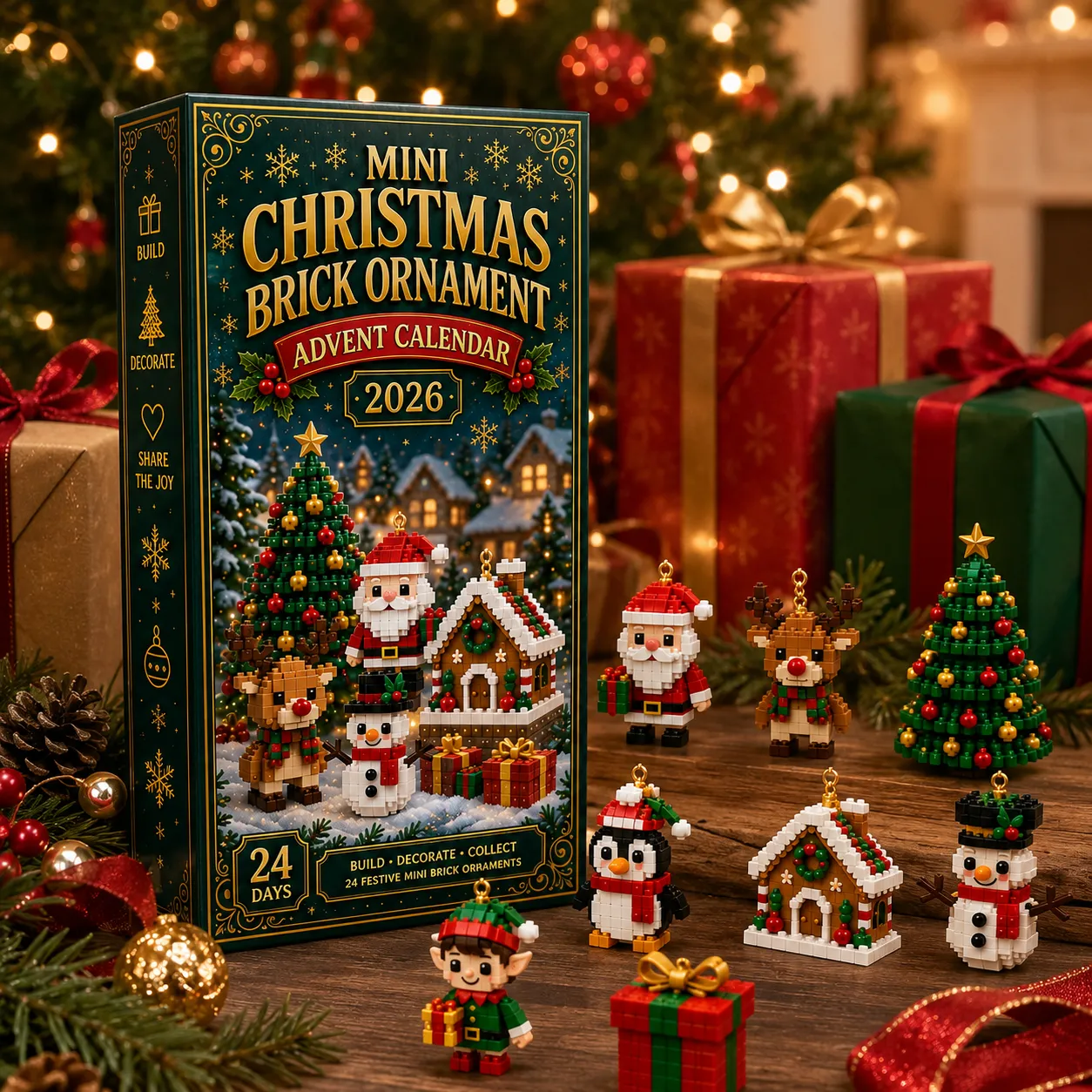 lk-26276b3fd3-c45e3459d8553d0c9e148e3a9d6bb2c77b5fd436 🎄24-Day Mini Christmas Brick Ornament Advent Calendar