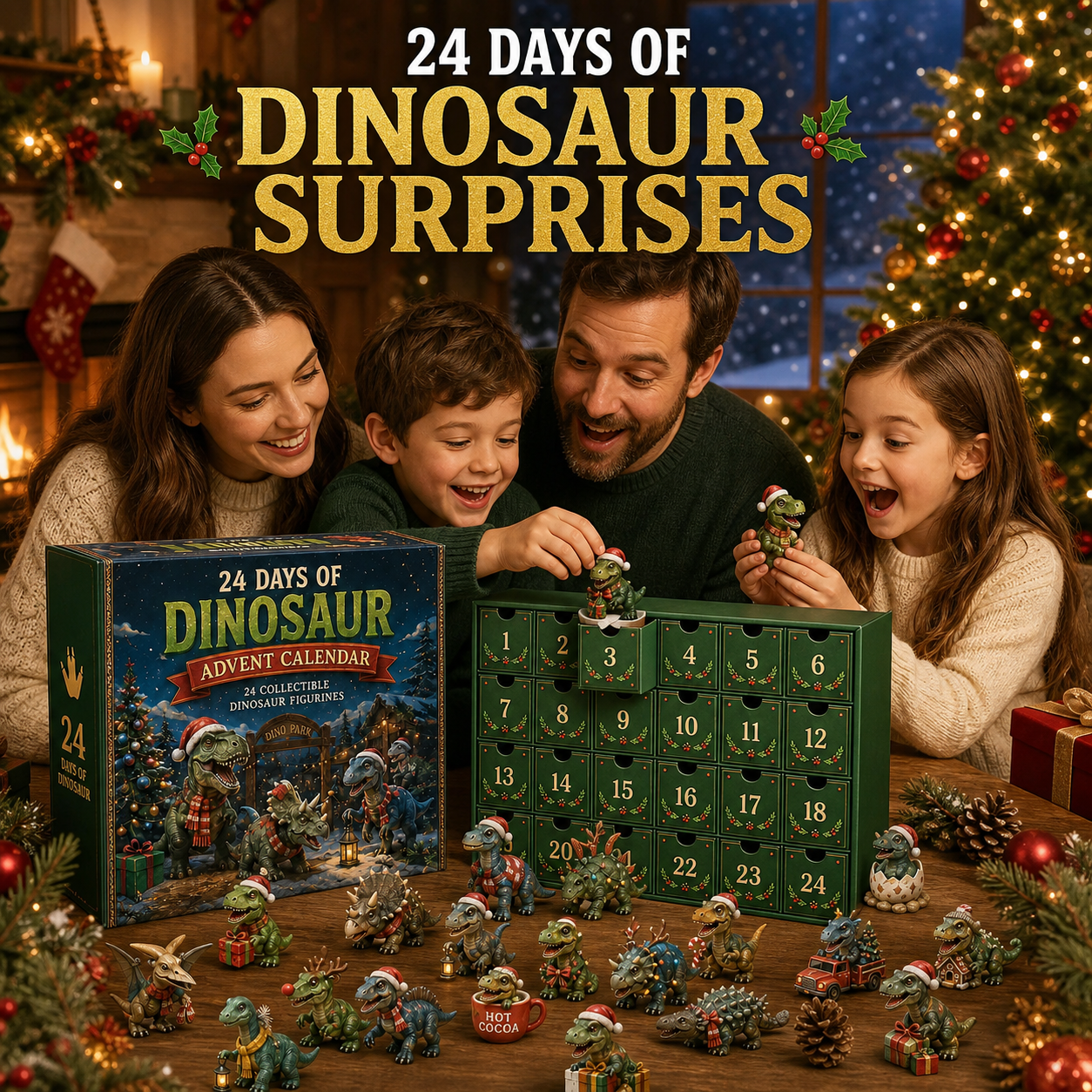 lk-2952de9493-dinosaur-advent-calendar-01-family-hero 24 Days of Dinosaur Christmas Advent Calendar – 24 Collectible Dino Figurines & Holiday Surprises