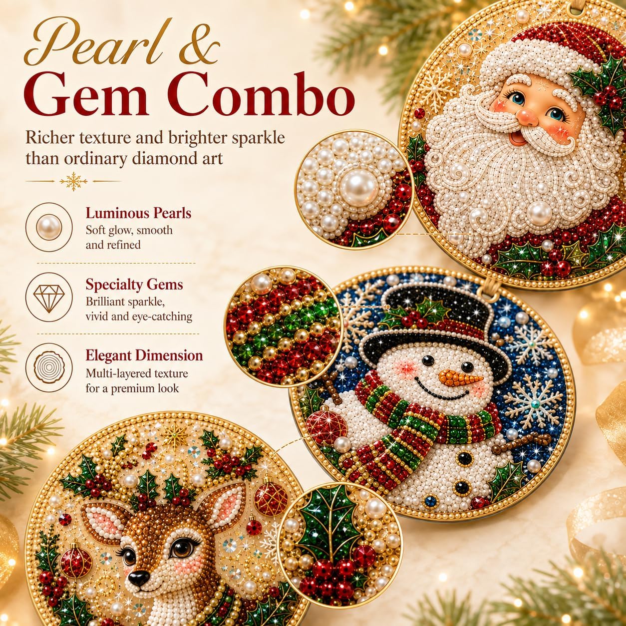 lk-471fd185d0-6-220 🎄DIY Diamond Painting Christmas Ornaments – 6Pc Set