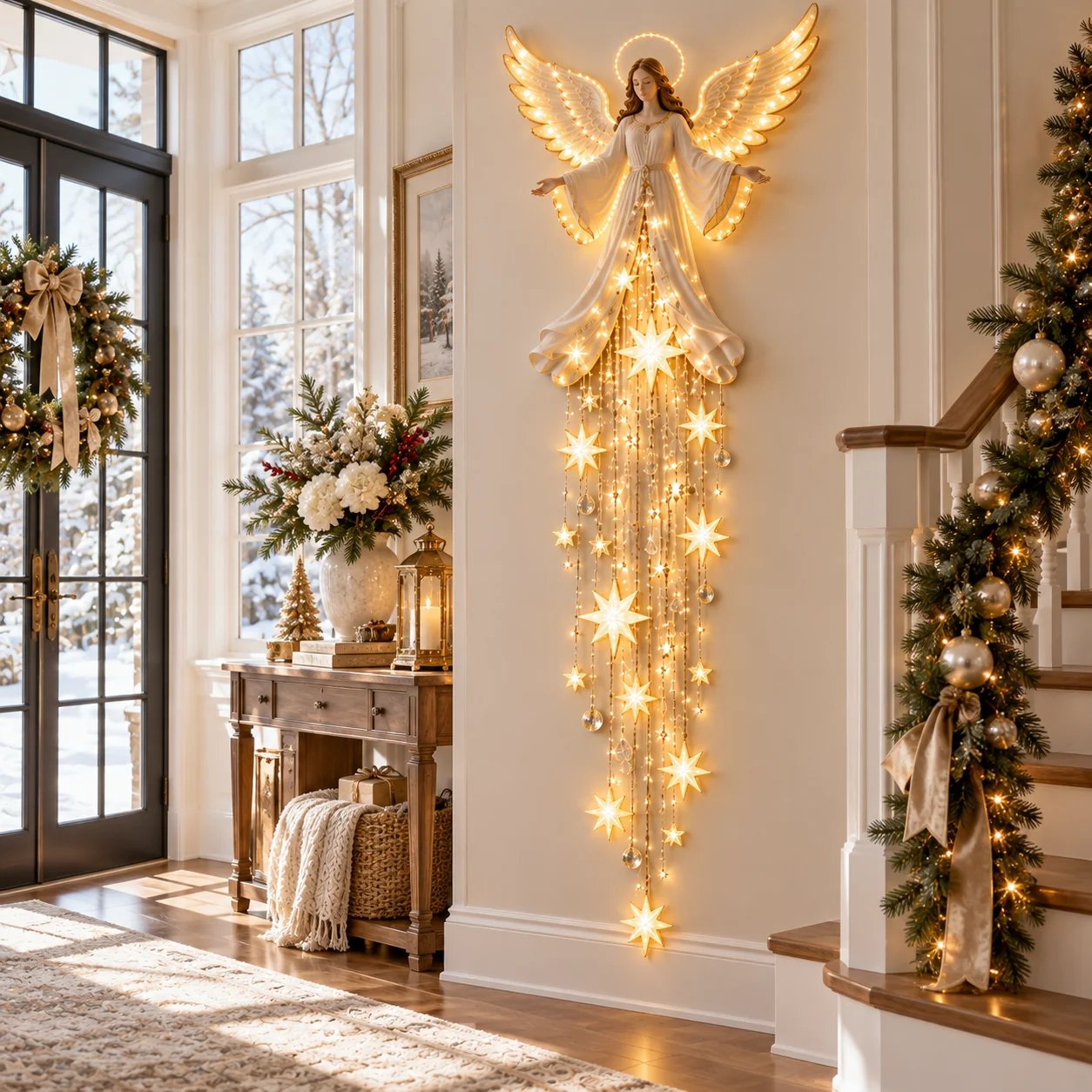 lk-5c1e00e24d-4ba311e174183ec58b09a38a17dd464e5eb9bd01 Angel Blessing Starfall Wall Light – Heavenly Christmas Wall Decor