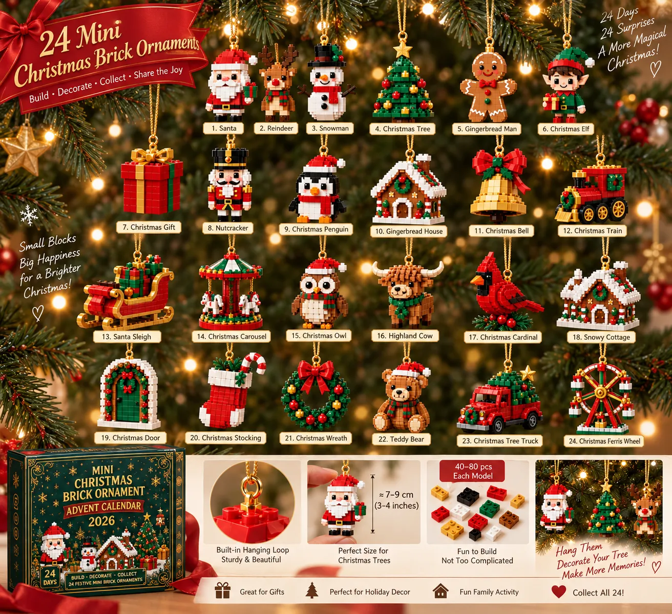 lk-652d3daad0-a74dda3633735ce28ad13390be2ba5aa7cc65664 🎄24-Day Mini Christmas Brick Ornament Advent Calendar