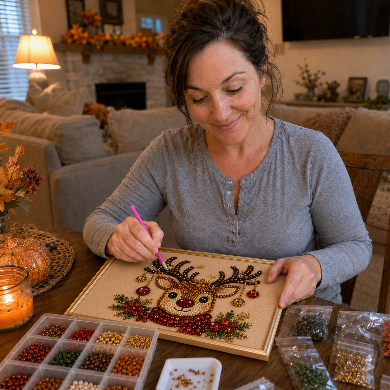 lk-7ec79eddd3-16-46 🧘Relaxing & Beginner-Friendly – 🎨💎DIY Christmas Pearl Diamond Painting Art Kit