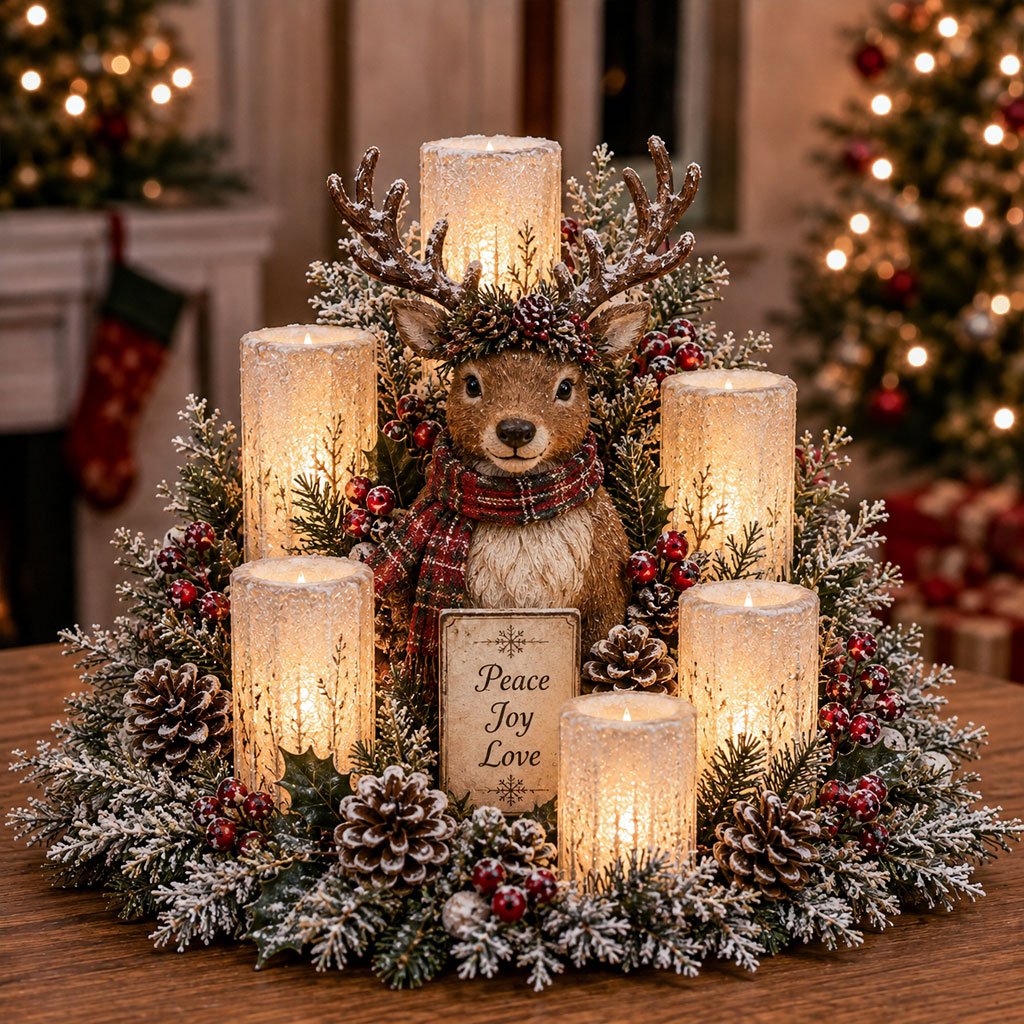 lk-9aede4510d-06444df7ba04ae5e4e18ed18ebe09dc85d51db63 🌲Christmas Lighted Centerpiece with Flameless Candle Glow