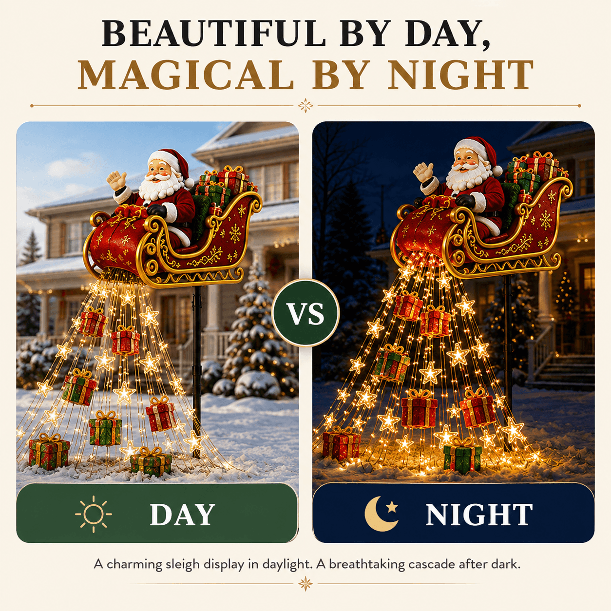 lk-9f3e254e08-17878835596096 ๐
โจ 2026 New Santaโs Flying Sleigh Gift Cascade โ Solar Christmas Garden Light