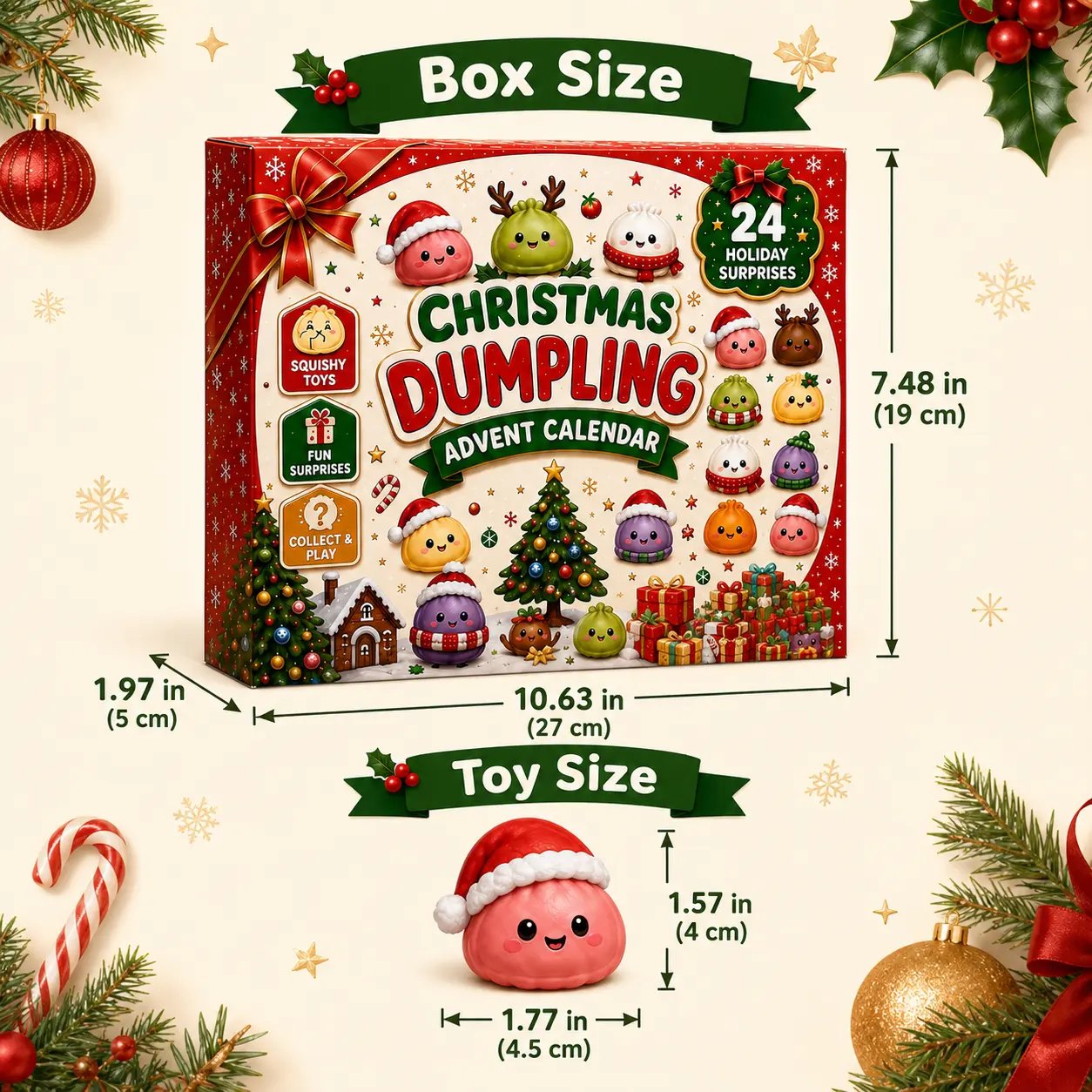 lk-a1bee0981d-4ee559b0025149d7e01f2aafdf5efc7249250ced 🎄 2026 Christmas Advent Calendar: Mini Dumpling Squishies, 24 Days of Squishy Stress Relief 🥟✨