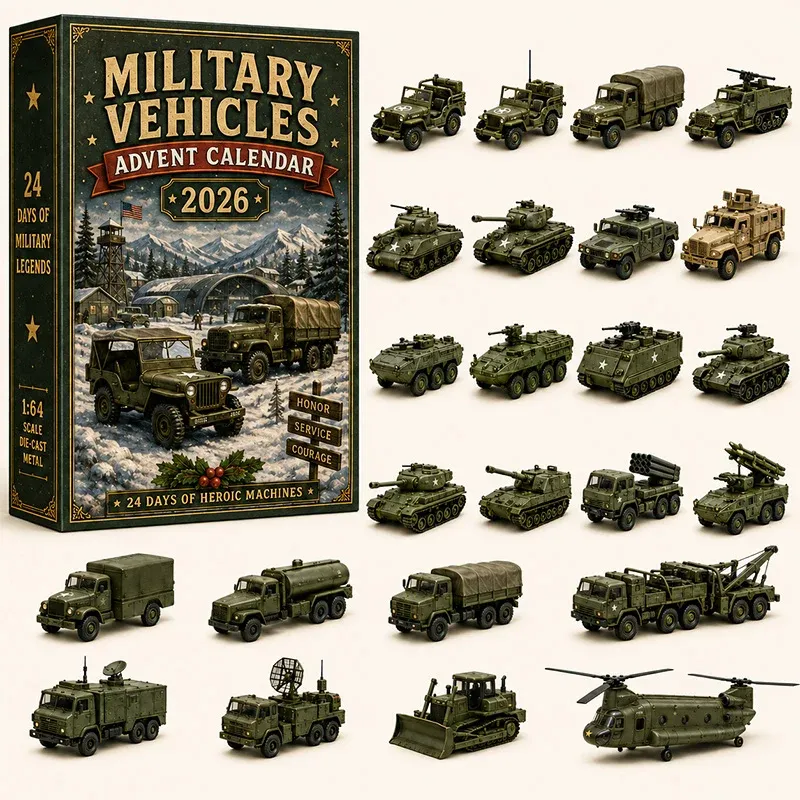 lk-a2a7df5cd7-5a7d01bd27a9d3b4a50b6b7869f6ab25268ce49d 💯🚜🚗🎄 2026 Vehicle Advent Calendar Collection – 24 Days of Classic Machines, Trucks & Military Legends 🎁✨