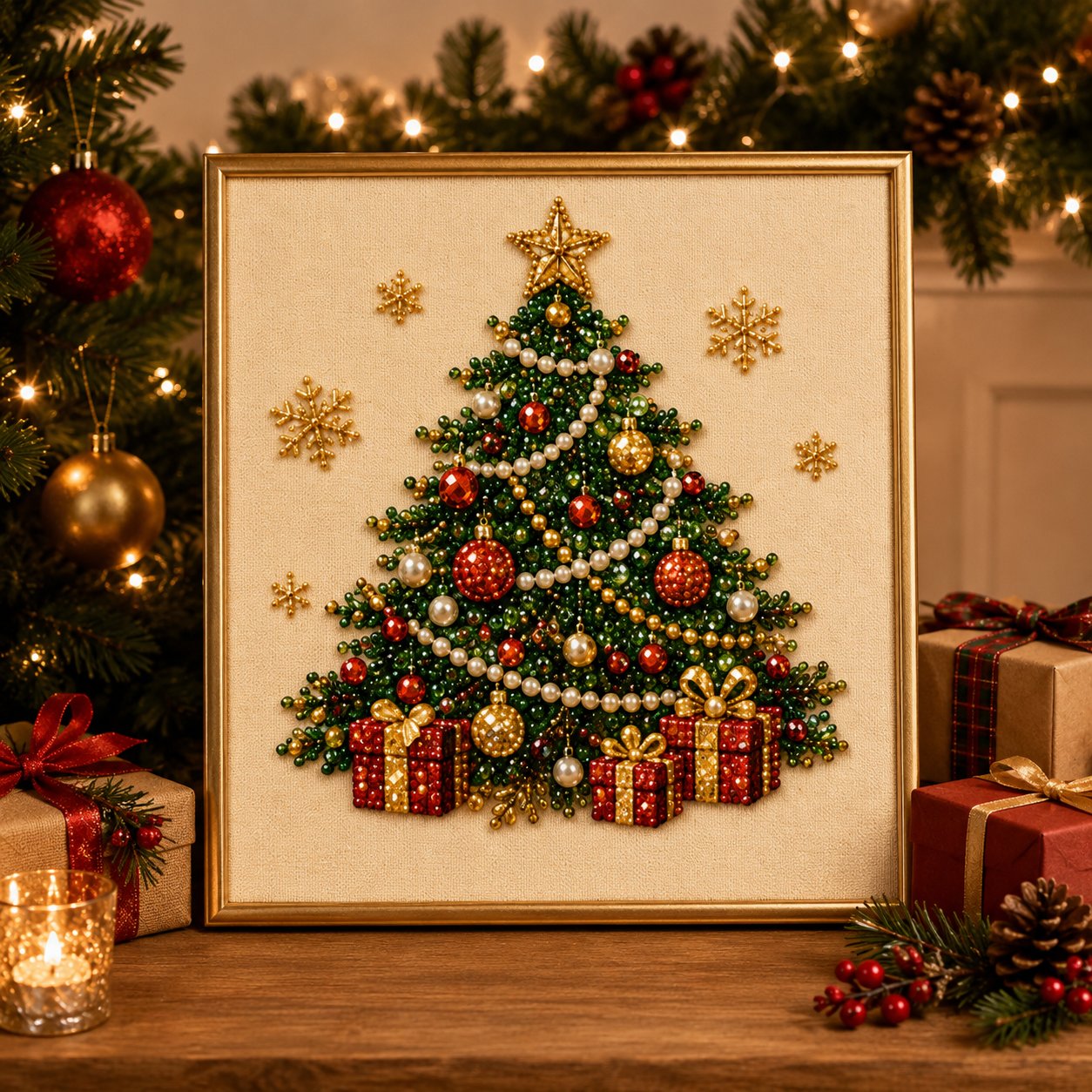 lk-a86e47e8db-2-266 🧘Relaxing & Beginner-Friendly – 🎨💎DIY Christmas Pearl Diamond Painting Art Kit