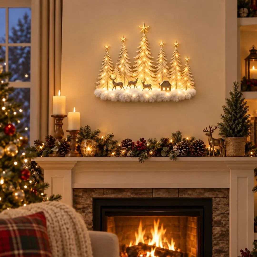 lk-b2c1f2d645-f4dfd88e1a2c79ff0417061b03f2fc91c6692f70 🌲 Step Into an Enchanted Winter Grove: Lighted Christmas Woodland Forest Wall Decor