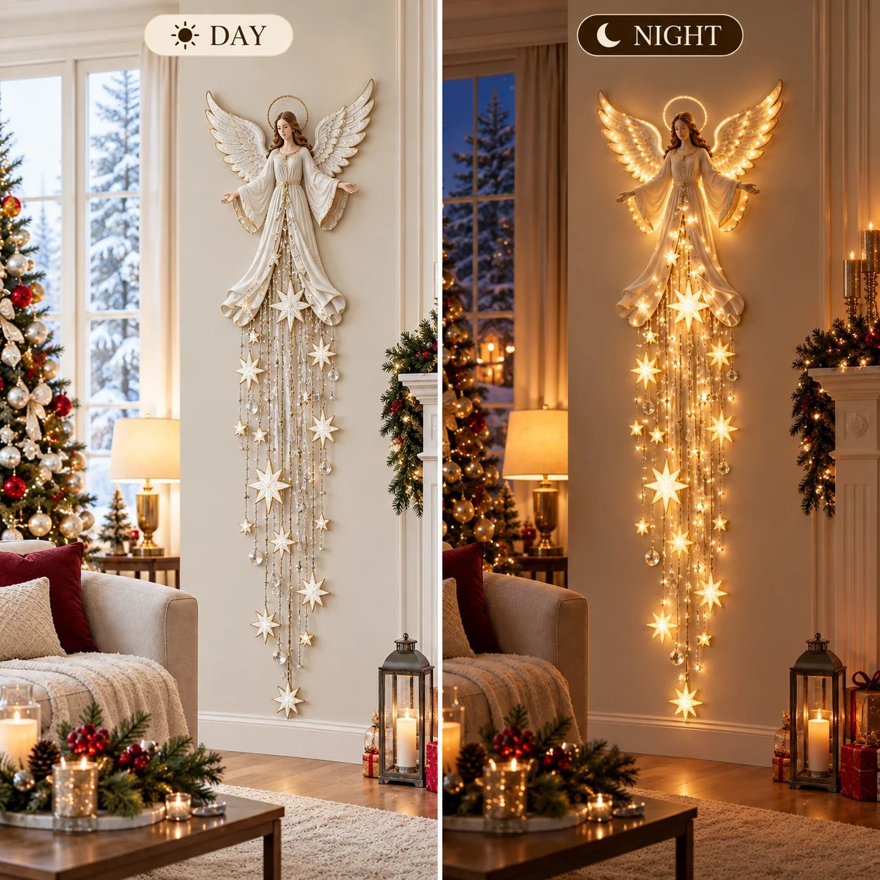 lk-bc1f617e84-01a5a9cf79a14d15afb45e983f0d963e Angel Blessing Starfall Wall Light – Heavenly Christmas Wall Decor