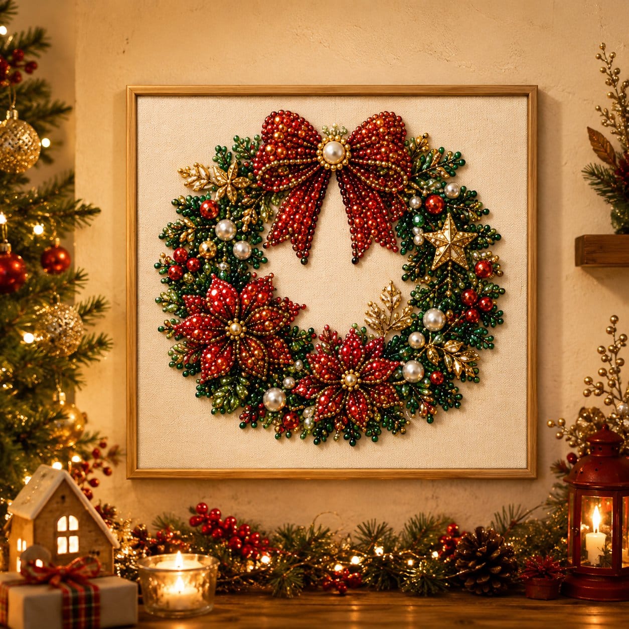 lk-c76c010ac0-4-227 🧘Relaxing & Beginner-Friendly – 🎨💎DIY Christmas Pearl Diamond Painting Art Kit
