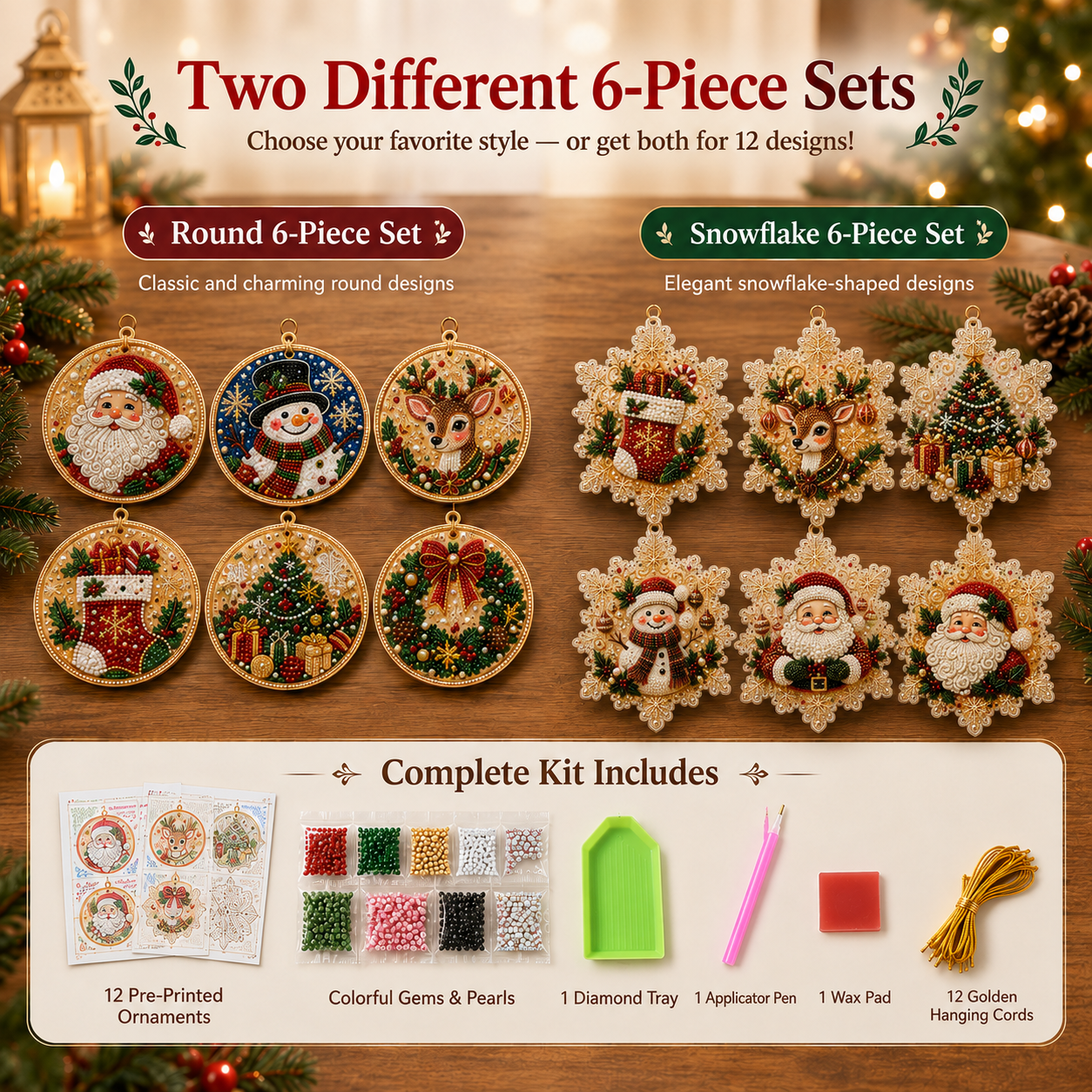 lk-d18a74656d-23-10 🎄DIY Diamond Painting Christmas Ornaments – 6Pc Set