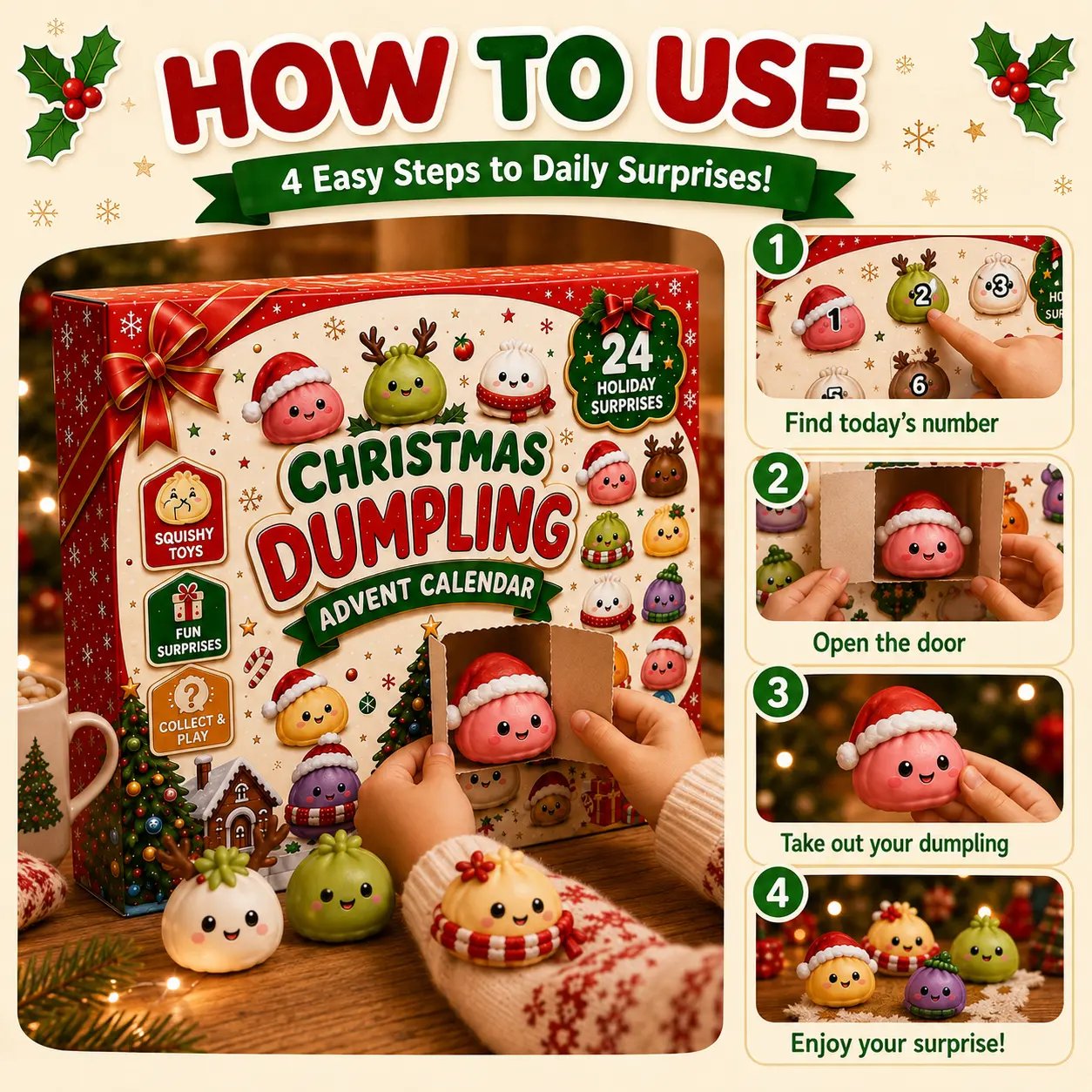 lk-db7f574ec8-728044fa1be456195b20991d116696dcde426151 🎄 2026 Christmas Advent Calendar: Mini Dumpling Squishies, 24 Days of Squishy Stress Relief 🥟✨