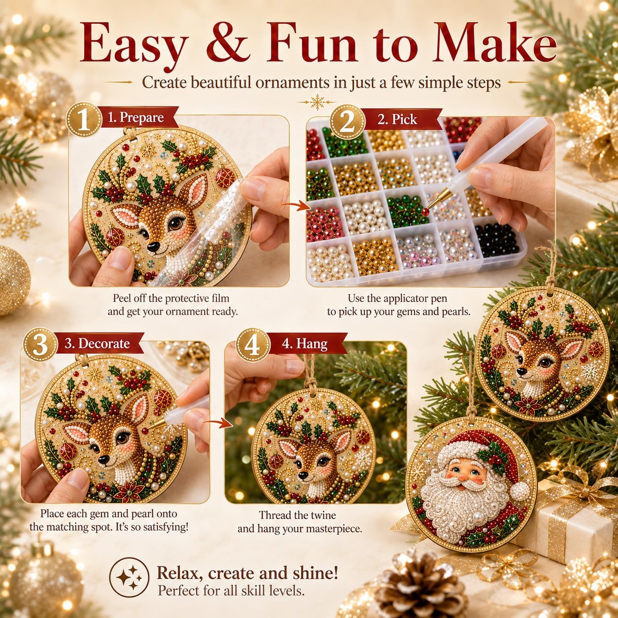 lk-dfaf8d024f-8-173 🎄DIY Diamond Painting Christmas Ornaments – 6Pc Set