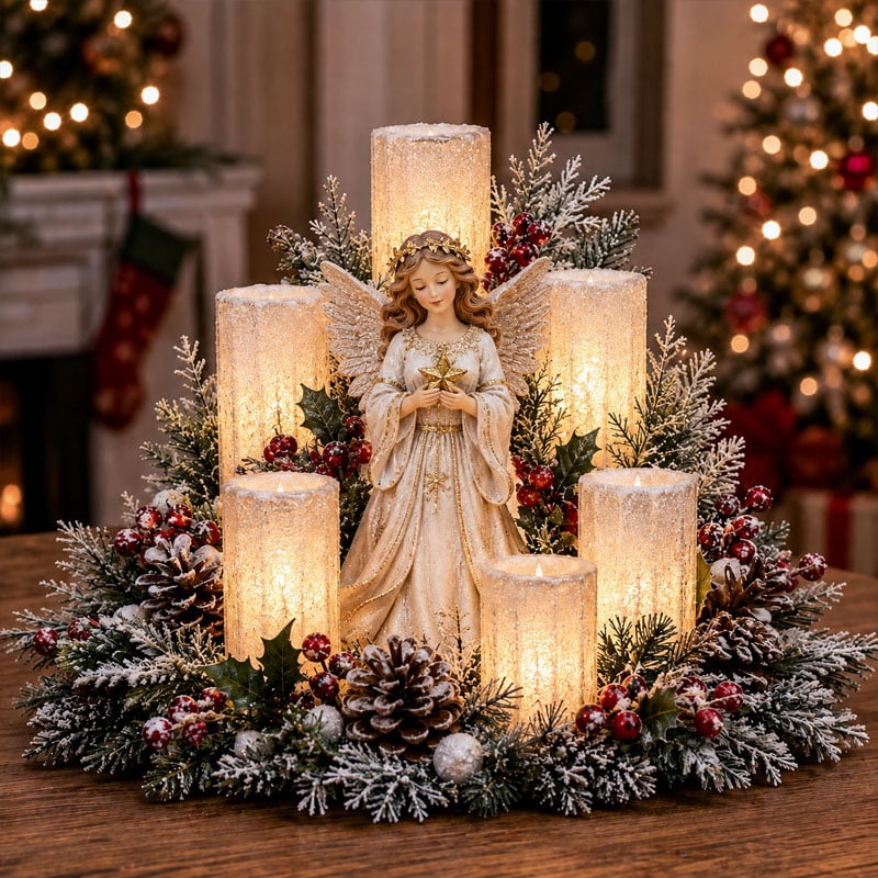 lk-efa7bc194d-96e76e510bf64c25c34b44d09cc459aaa14415c5 🌲Christmas Lighted Centerpiece with Flameless Candle Glow
